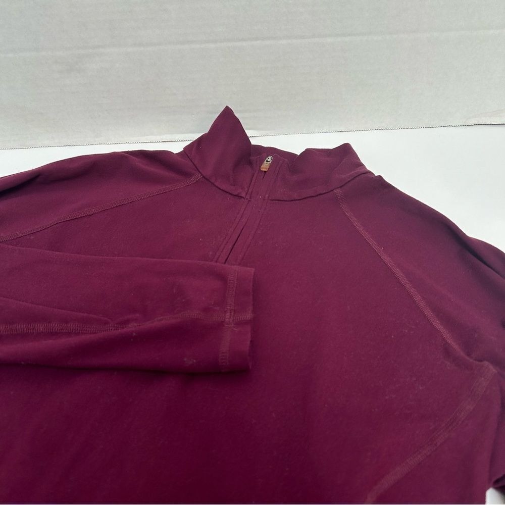 Mountain Hardwear Women Butter Zippity Long Sleeve Maroon 1/4 Zip Pullover XS/S